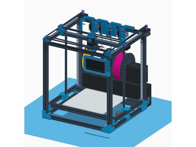 onecube tronxy x5s outil de conversion changeur 3d l'imprimante pièces bigbox double extrudeuse e3d v6 laser mélange multi multi-outil plusieurs toolheads parking la refonte mise à niveau x-transport 3D print model - Mito3D