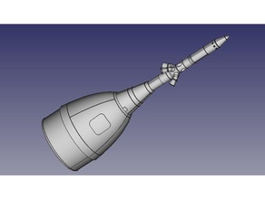orion modelo de cohete cono nariz bpc las los vehículos 3d print model - Mito3D