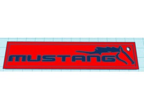 ford mustang keychain wall art signs logos 50 cobra design shelby hanger 3d print model - Mito3D
