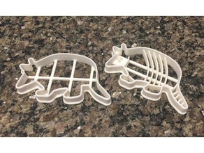 armadillo cookie cutter kitchen dining baking sugar cookies 3d print model - Mito3D
