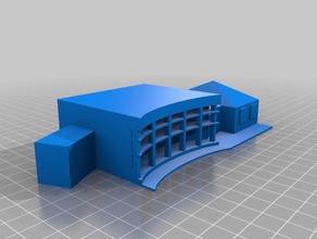 newport carrefour communautaire des bâtiments structures 3d print model - Mito3D