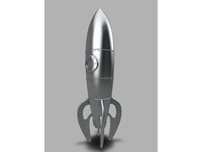 retro rocket arte 3d print model - Mito3D