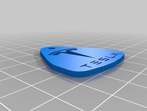 tesla portachiavi 3d print model - Mito3D