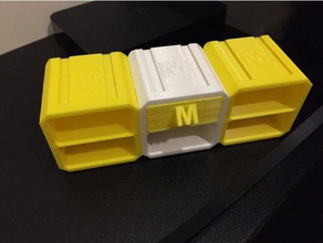 interlocking module drawer 40mm cube catch 3d printing 3d print model - Mito3D