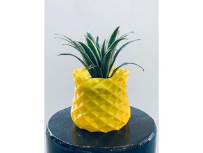 ananas tarzı bitki tencerenin kapağını kapatın ev vazo 3d print model - Mito3D
