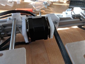 am6 axis motor mount pulley bracket 3d printer parts 3d print model - Mito3D