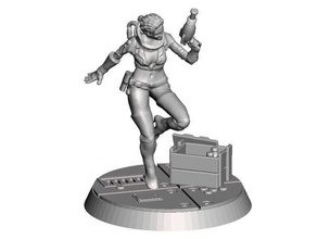 fww nuka chica proxy alt pose juegos fallout la guerra páramo 3d print model - Mito3D