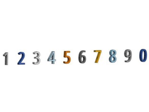 números 20 mm ímã implementação de redimensionamento escala sinais logotipos fontes letras 3d fonte fixação posicionamento 3d print model - Mito3D