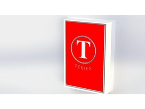 t-series logo signs logos 1 youtuber best cheese cool downloads stuff things disney fortnite im bored infinity guantlet internet lego marvel pewdiepie popular pubg search thanos thingiverse ultimaker yeet youtube video 3d print model - Mito3D