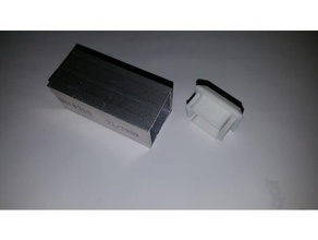 square 116 wall tube end caps diy extrusion cap tubing 3d print model - Mito3D