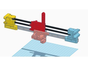 hipercubo lineal eje ferroviario 3d de la impresora partes corexy mgn12 3d print model - Mito3D
