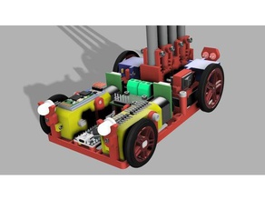 dot bot - bluetooth color marking robotics arduino art automobile mobile robot plotter printer rover 3d print model - Mito3D
