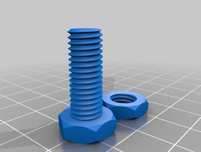my customized isouts thread openscad library- m8 3d printing tests 3d print model - Mito3D