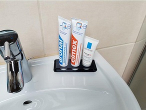 einfacher zahnpasta halter semplice dentifricio titolare 3d la stampa bagno accessori per il organizzatore 3d print model - Mito3D