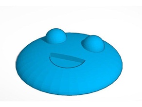 3d smiley face printing blue bored clickbait computer cute easy eyes fun happy high school love mouth nice relax relaxing simple smooth useless 3d print model - Mito3D