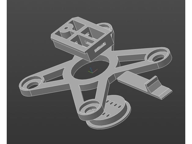 hubsan h109sx4 pro quadrocopter cardán chasis rc los vehículos 3D print model - Mito3D