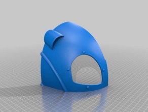 rocketeer capacete dividir ender 3 traje 3d print model - Mito3D