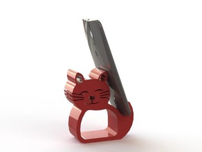 cat phone holder 3d printing 3d print model - Mito3D
