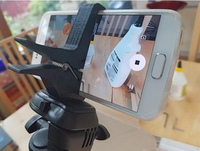 teléfono móvil del trípode de la abrazadera cámara iphone titular soporte 3d print model - Mito3D