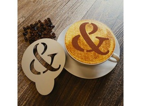 ampersand coffee stencil kitchen dining 3d print model - Mito3D