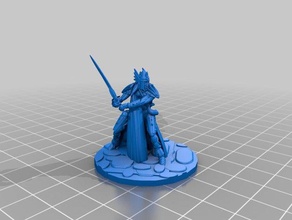 elvin fighter-neu 3d drucken 28 dungeons dragons elf fantasy mini der Miniatur miniaturen tabletop warhammer 3d print model - Mito3D