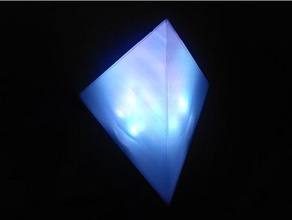 tetraedro rgb lâmpada a arte de mesa luz rgb-led 3d print model - Mito3D