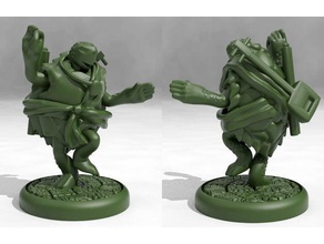 tortle monk toy game accessories dd dnd dungeons dragons figure miniature miniatures tabletop wargaming 3d print model - Mito3D