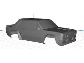 fiat 131 abarth corps de la voiture l'automobile miniz rc le système scalextric sport modèle à l'échelle siège fente tamiya 3d print model - Mito3D
