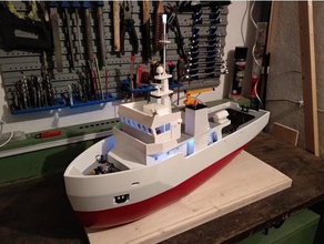 mast tugboat rc vehicles led light masterspool peter sripol toplight 3d print model - Mito3D