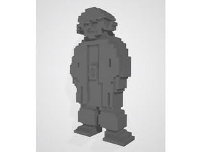 piksel guybrush threepwood heykeller maymun Adası 3d print model - Mito3D