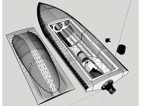 remix rc bateau jet boat véhicules 3d print model - Mito3D