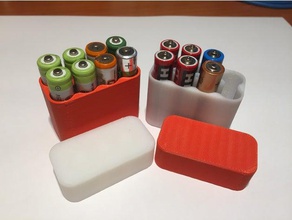 boîte de batterie aaa x8pz v1 ménage pile la cas support 3d print model - Mito3D