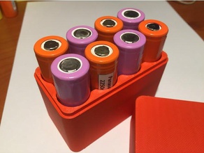 boîte de batterie 18650 x8pz v2 ménage titulaire cas le couvercle la 3d print model - Mito3D