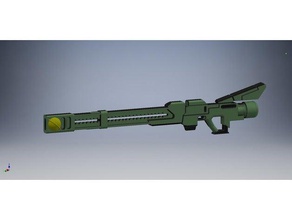tau rail rifle props fantasy warhammer weapon 3d print model - Mito3D