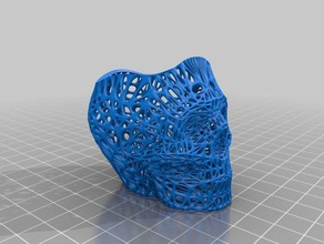 voronoi skull pencil holder organization 3d print model - Mito3D
