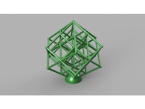 rejilla de cubo matemáticas art decoración 3d print model - Mito3D