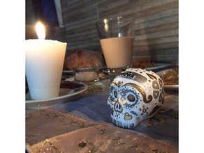 d&iacutea muertos heykeller alfeique calavera serin zanaat dia kolay hediye Cadılar Bayramı Meksika kafatası 3d print model - Mito3D