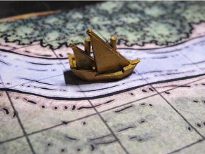 map merchant token shipcaravel design - Spielzeug Spiel Zubehör Brettspiel Boot Rollenspiel 3d print model - Mito3D