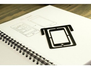 ios design stencilbookmark a arte as ferramentas apple aplicativos bookmarker marcadores modelo de desenho estêncil ferramenta iphone 3d print model - Mito3D