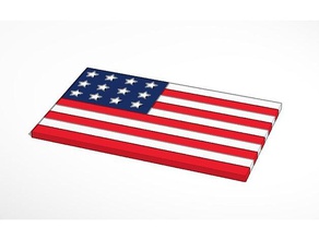bandiera americana ragazzi 3d la stampa Stampante La blu cool le bandiere fortnite rettangolo red stati uniti bianco 3d print model - Mito3D