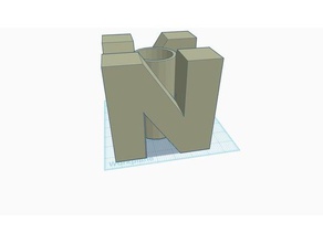 n64-logo-Bleistift-Halter Kunst 3d-gedruckt Spiel Liebe mario nintendo super video-Spiel 3d print model - Mito3D