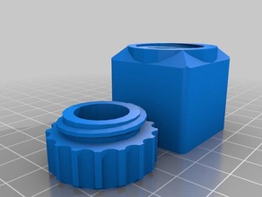 mi personalizados cuboidal cuadro de la parte superior del tornillo herramienta los titulares cajas 3d print model - Mito3D