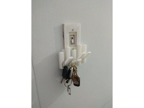 key peg hook hanger switch cover organization 3d print model - Mito3D