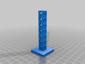 temp calibration tower 210-240 3d printing tests customized 3d print model - Mito3D