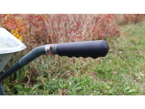 wheelbarrow handle fit 30mm tube outdoor garden grip 3d print model - Mito3D