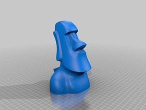 moai head fire remote stand 3d printing 3d print model - Mito3D