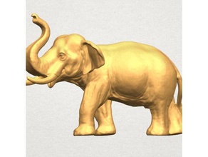 detailed elephant tusks trunk up animals elephants 3d print model - Mito3D