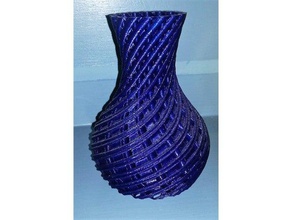 espiral retorcida jarrón -- vaso spirale de los hogares Impresora 3d La impresión en la barra contenedor las flores del robohand florero remolino floreros modo 3d print model - Mito3D
