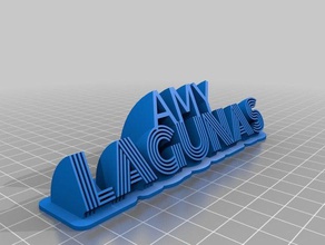 my customized sweeping name plate &ndash amy signs logos 3d print model - Mito3D