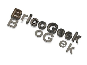 bricogeek grande logotipo 2d a arte enorme parede montagem na 3d print model - Mito3D